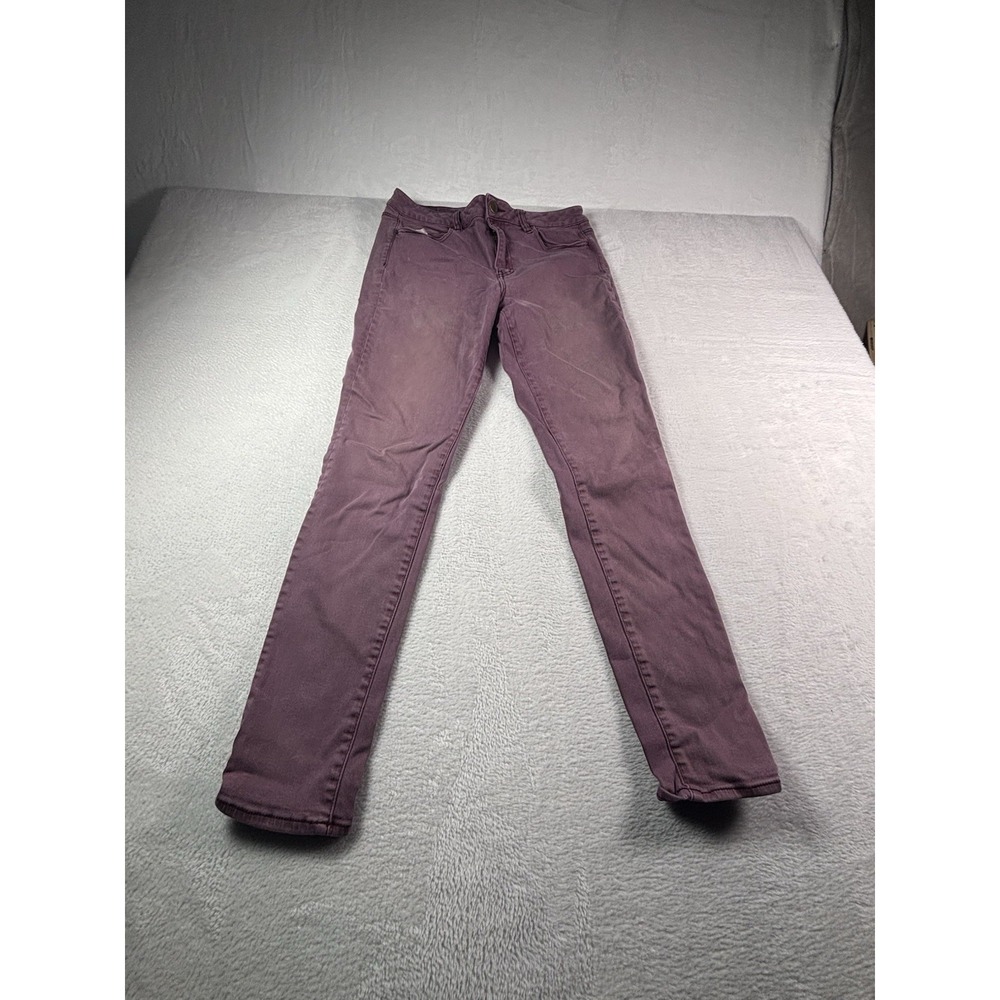 American Eagle Blush Pink Sateen Super Stretch Hi Rise Jegging 10 Regular Womens